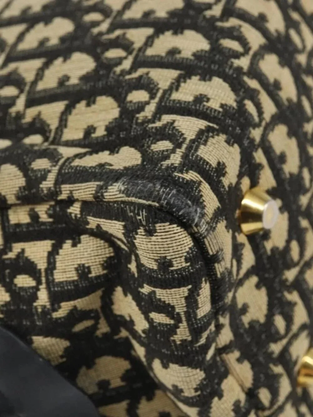 Christian Dior Trotter Canvas Hand Bag Navy Auth bs33053 - Picture 13 of 16